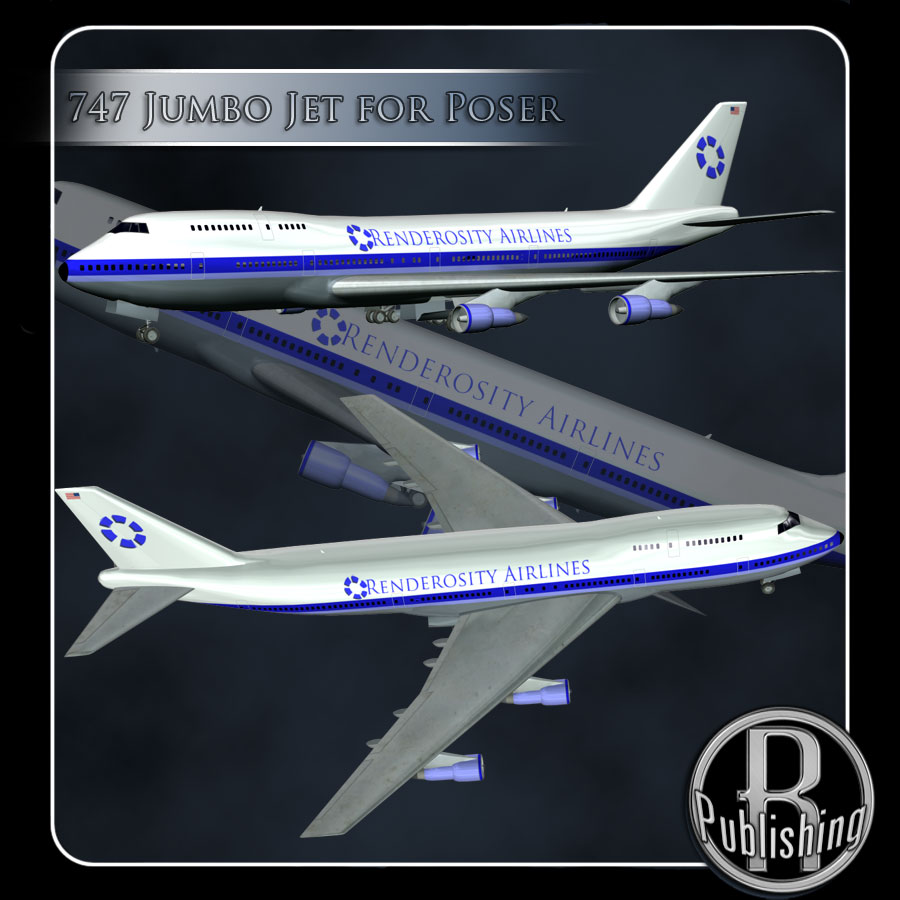 747 Jumbo Jet (Poser, VUE & OBJ) by N/A