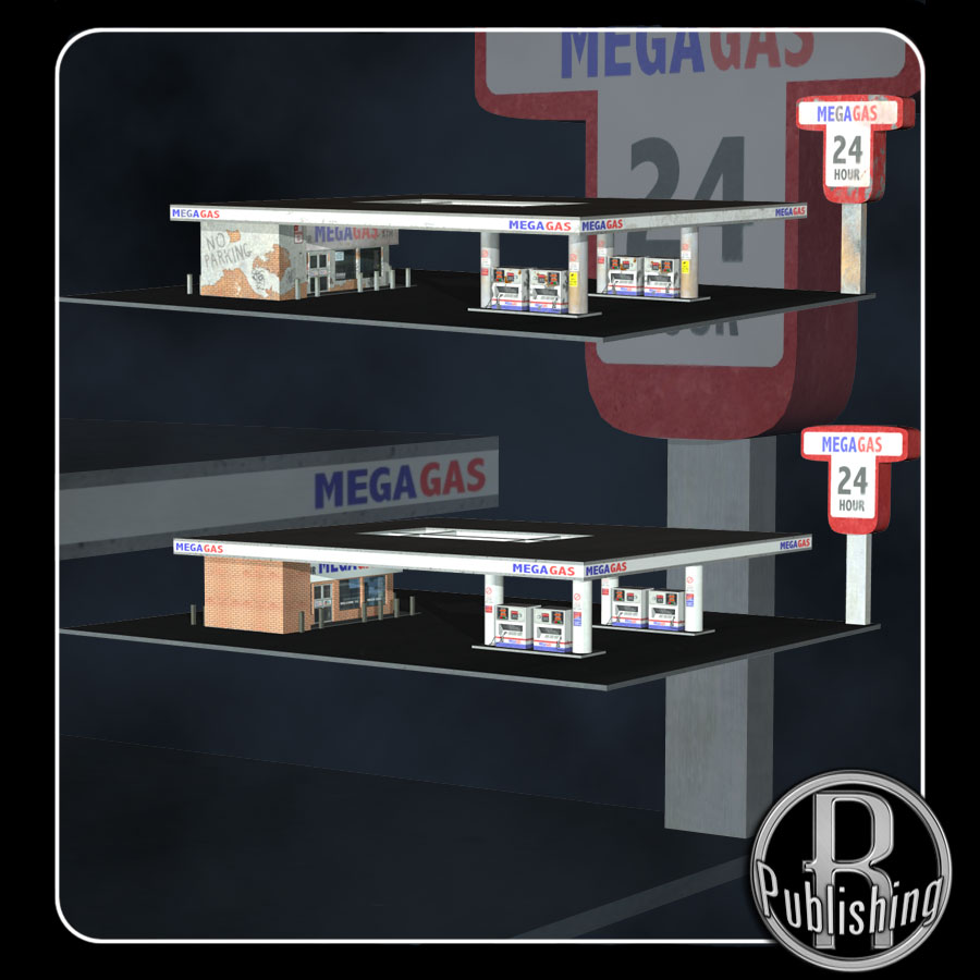 Urban Gas Station (Poser, OBJ & LWO) by N/A