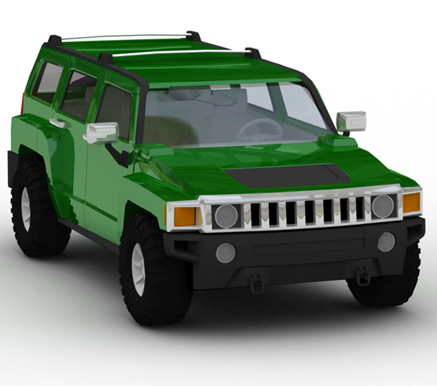 Hummer H3 2008 (3DS, LWO& OBJ) by N/A