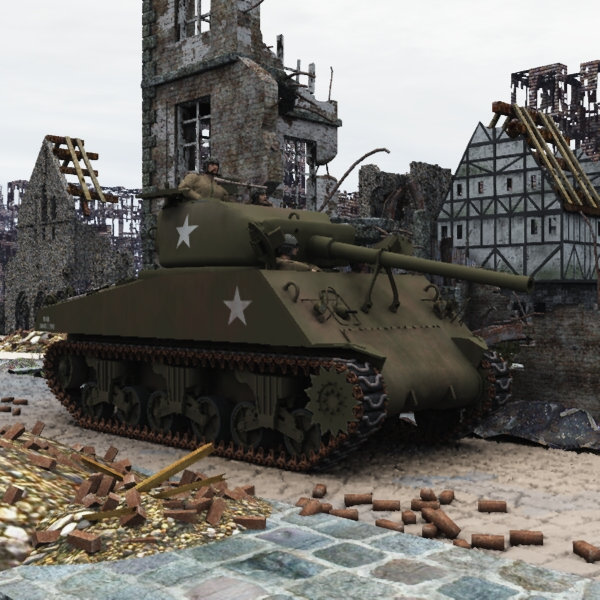 M4A3_76 Sherman (for Poser) by N/A