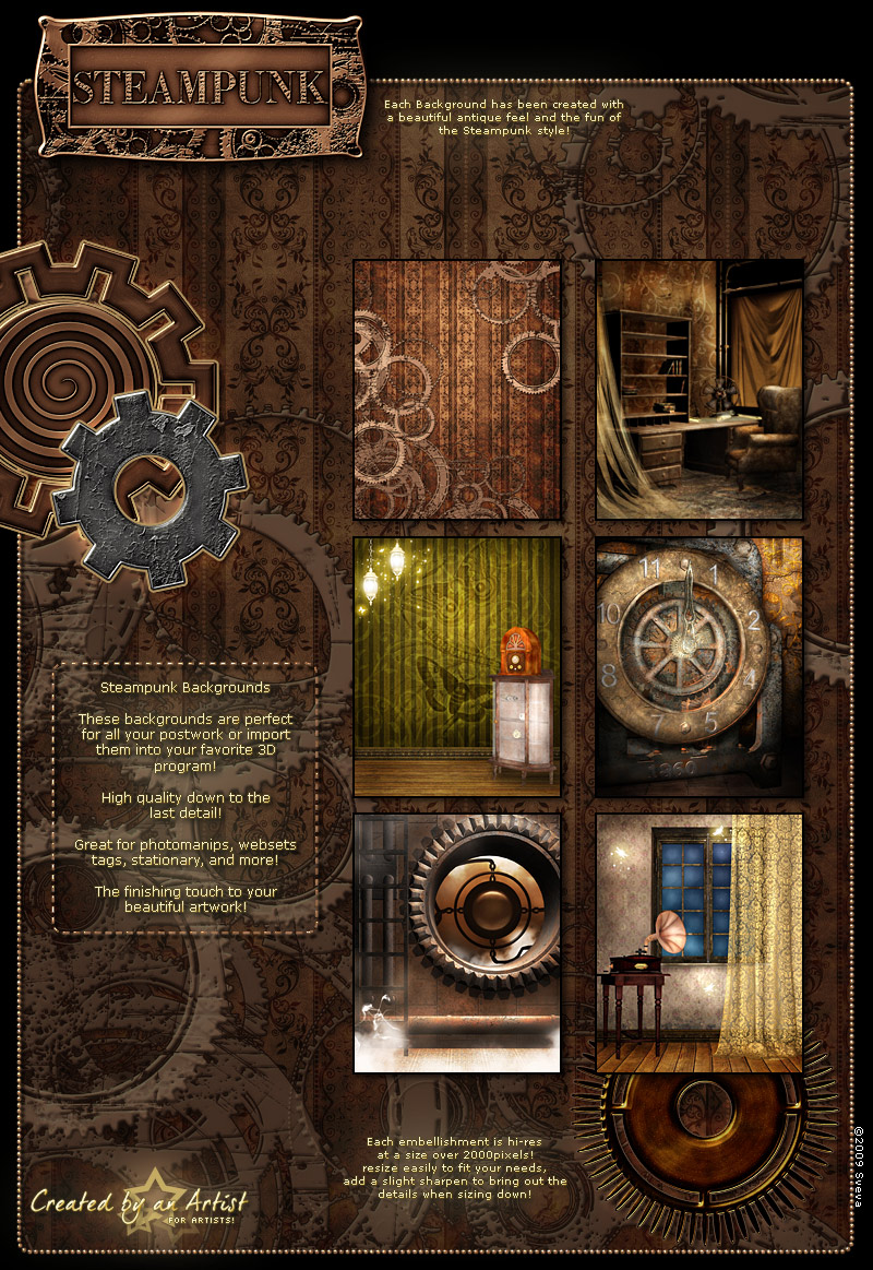 Steampunk Backgrounds by N/A
