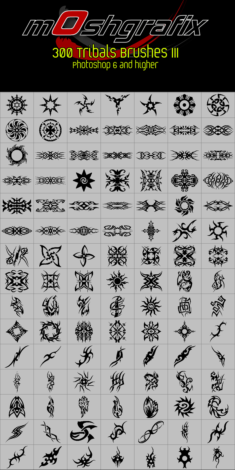 300 Tattoo - Tribal Brushes III by N/A
