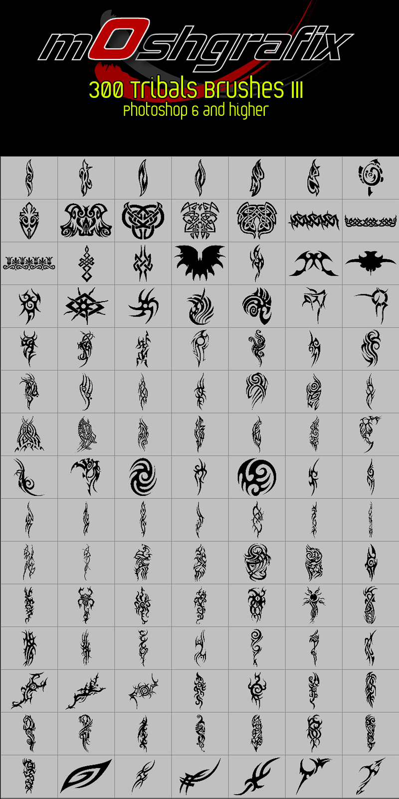 300 Tattoo - Tribal Brushes III by N/A