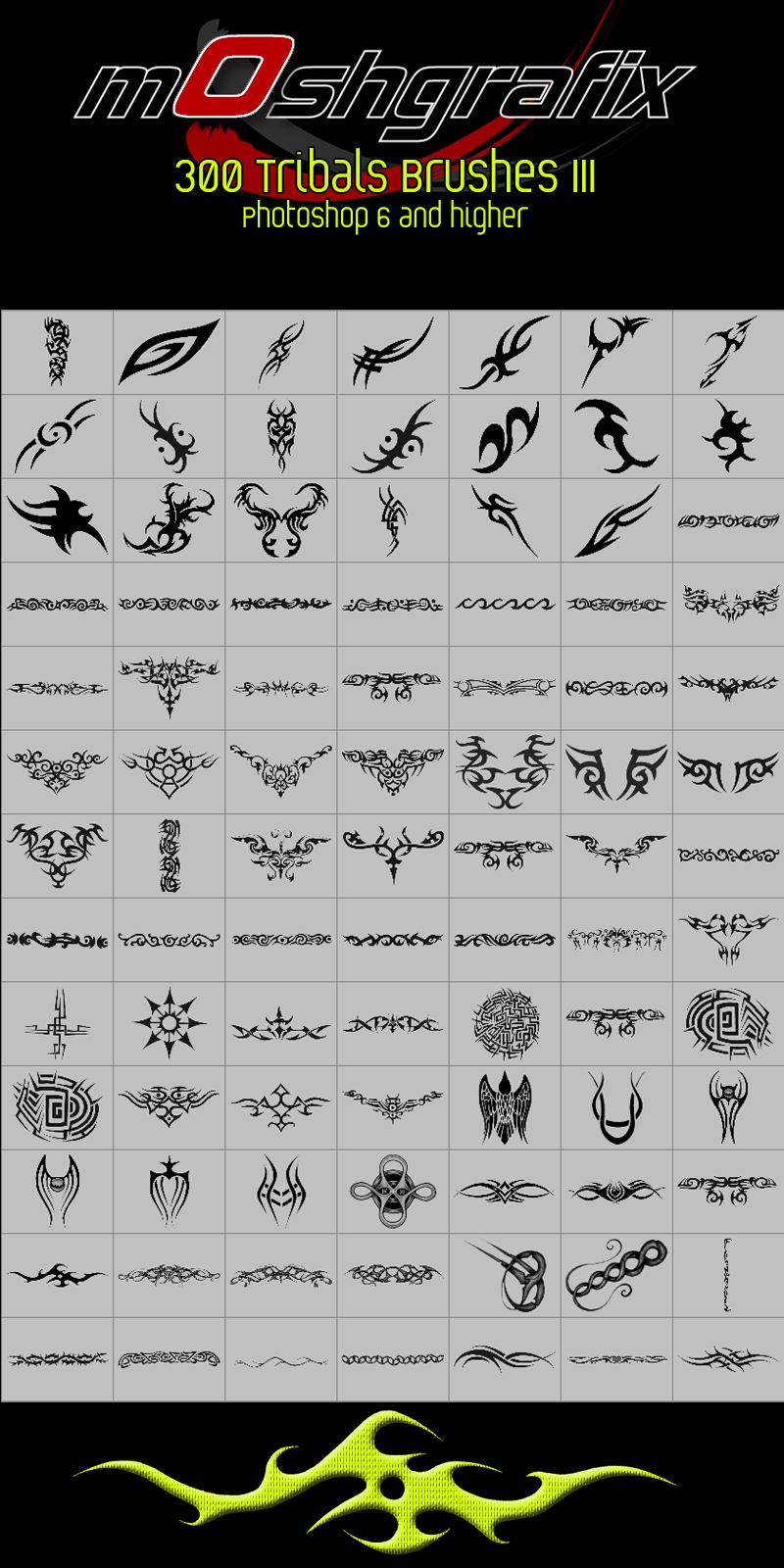 300 Tattoo - Tribal Brushes III by N/A