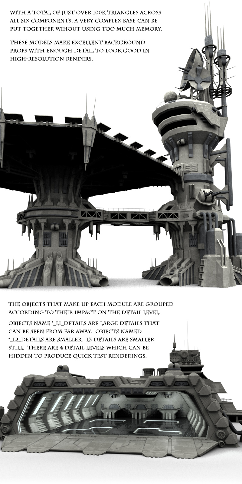 Allied Fleets Base Components - OBJ Format by N/A
