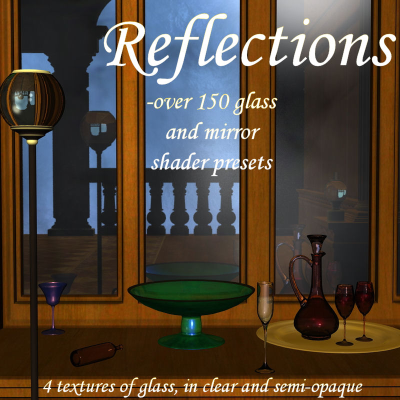 Reflections - Glass and Mirror Shader Preset for Daz Studio by N/A