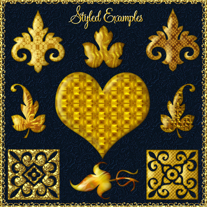 Blissful Gold Layer Styles for Photoshop 7 & Above w/Free Gift by N/A