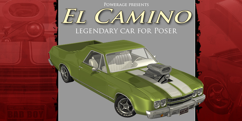 El Camino car for Poser by N/A