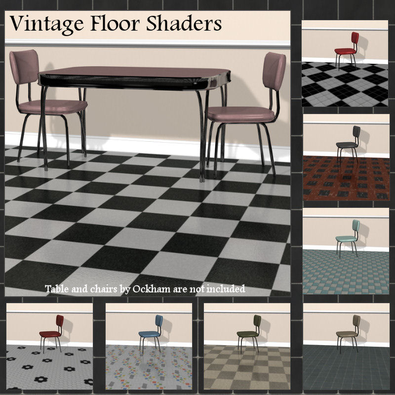 Vintage Floor Shader Presets for Daz Studio by N/A