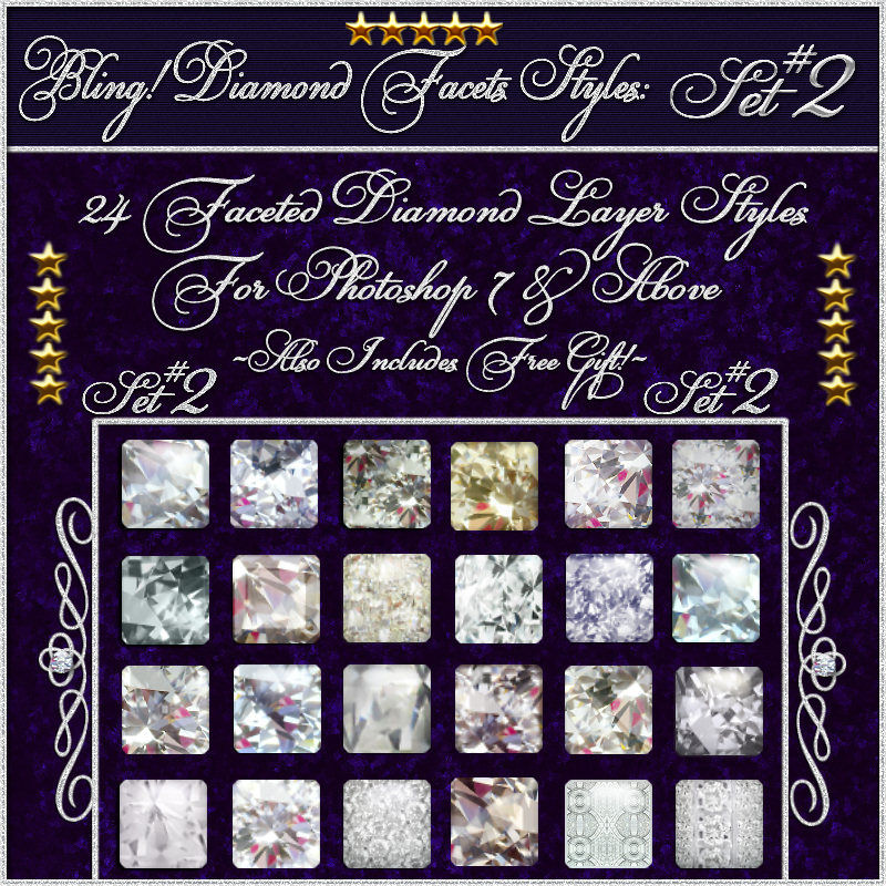 Bling! DIAMOND FACETS Styles {Set#2} w/Free Gift by N/A