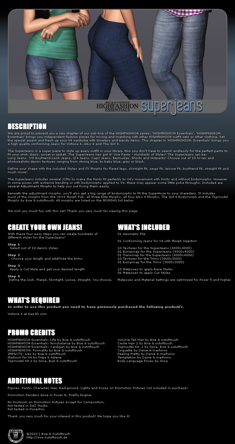 HIGHFASHION Essentials: SuperJeans for V4/A4/G4 by N/A