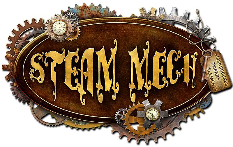 Steam-Mech: Backgrounds, Papers, Elements by N/A