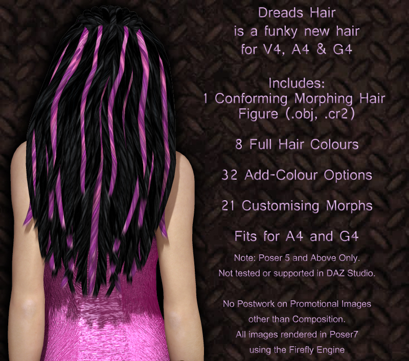 Dreads Hair V4/A4/G4 by N/A