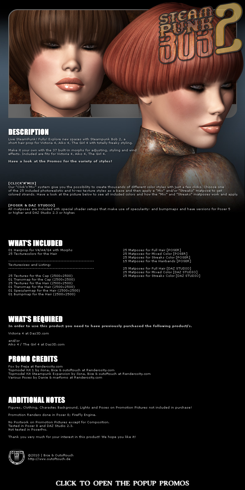 Steampunk Bob Hair 2 by N/A