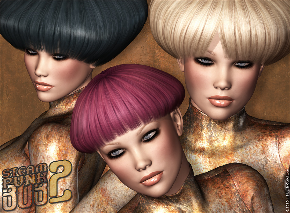 Steampunk Bob Hair 2 by N/A