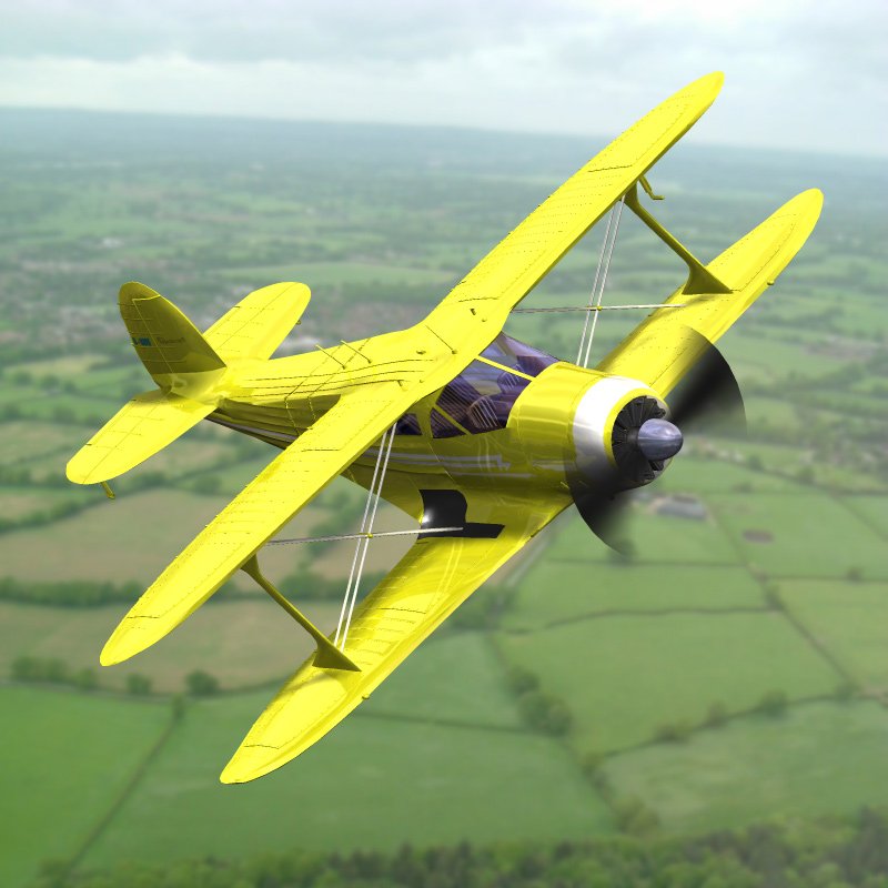 Beechcraft G17S Staggerwing for Poser by N/A