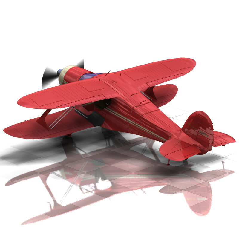 Beechcraft G17S Staggerwing for Poser by N/A