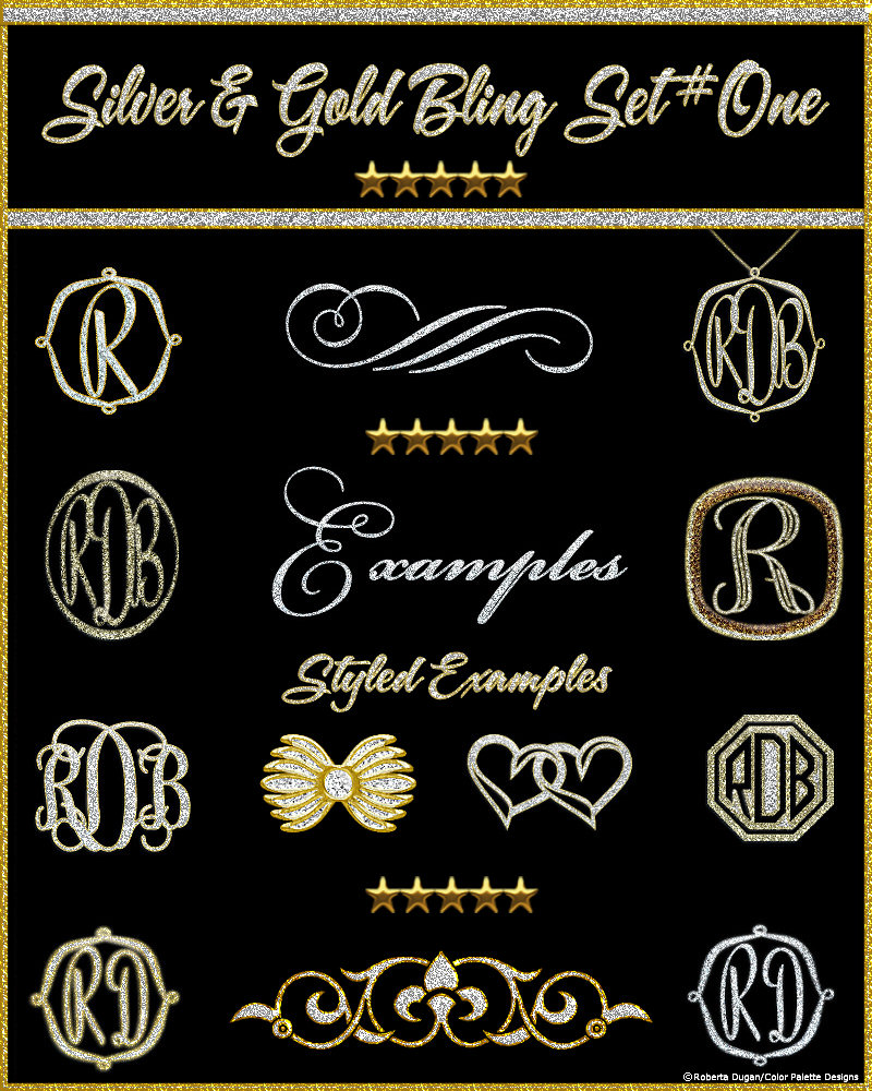 SILVER and GOLD BLING  Layer Styles DUO PACK by N/A