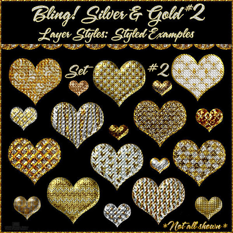 SILVER and GOLD BLING  Layer Styles DUO PACK by N/A