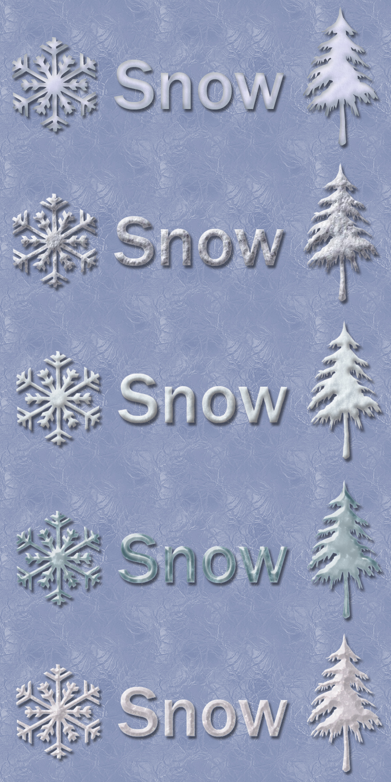 Snow Writing and Layer Styles by N/A