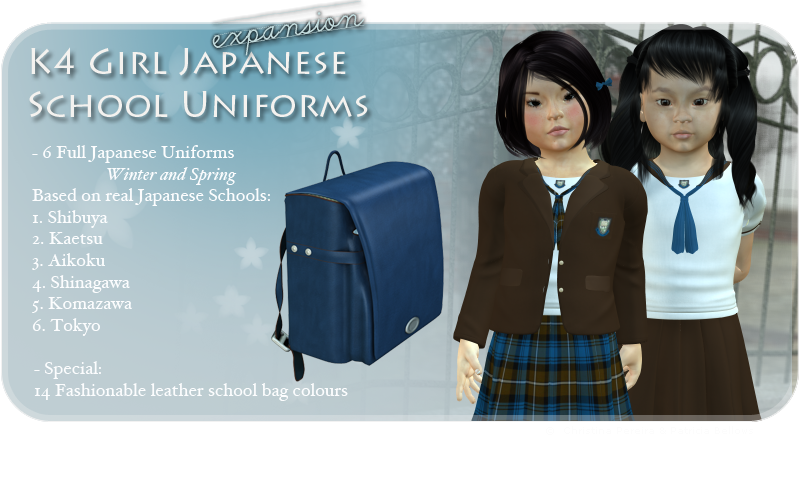 K4 Girls Japanese Uniforms Expansion by N/A