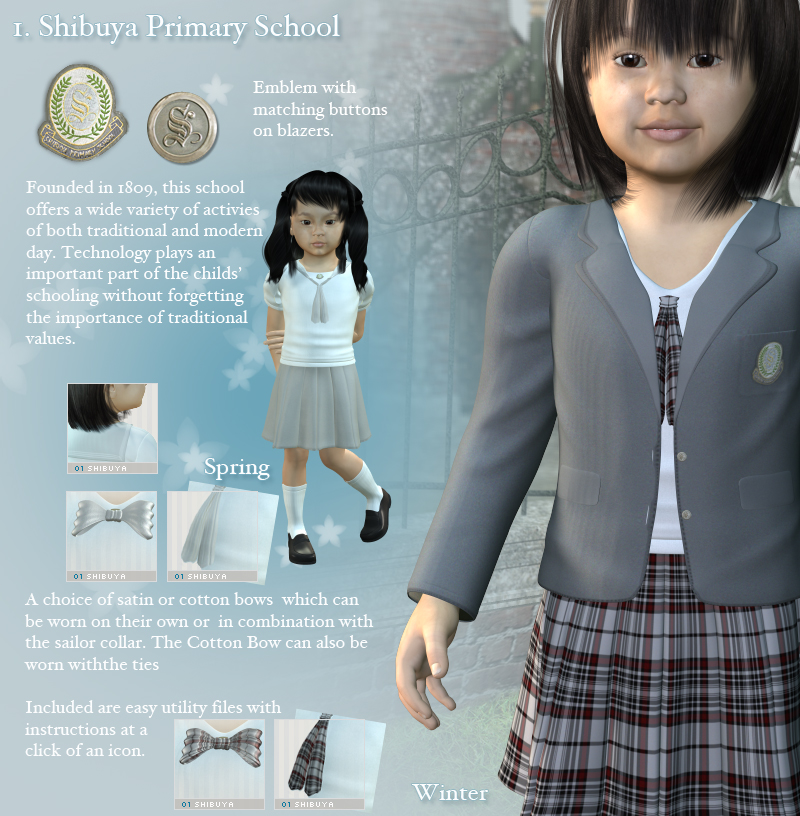 K4 Girls Japanese Uniforms Expansion by N/A