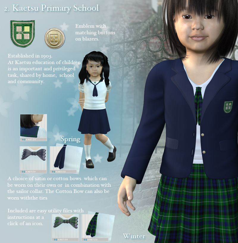 K4 Girls Japanese Uniforms Expansion by N/A