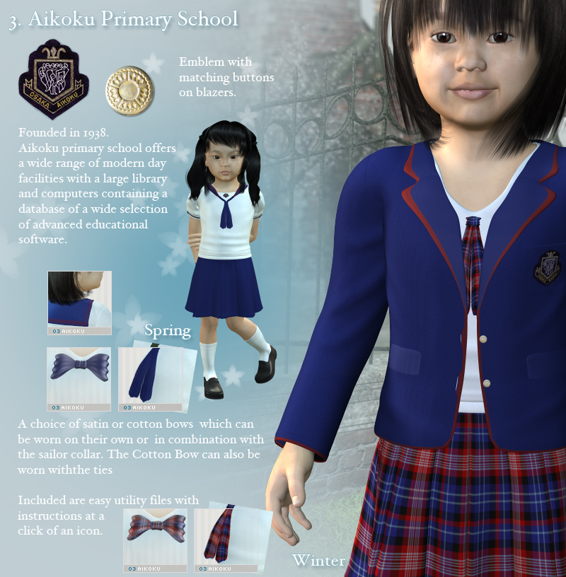 K4 Girls Japanese Uniforms Expansion by N/A