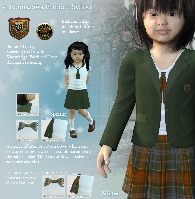 K4 Girls Japanese Uniforms Expansion by N/A