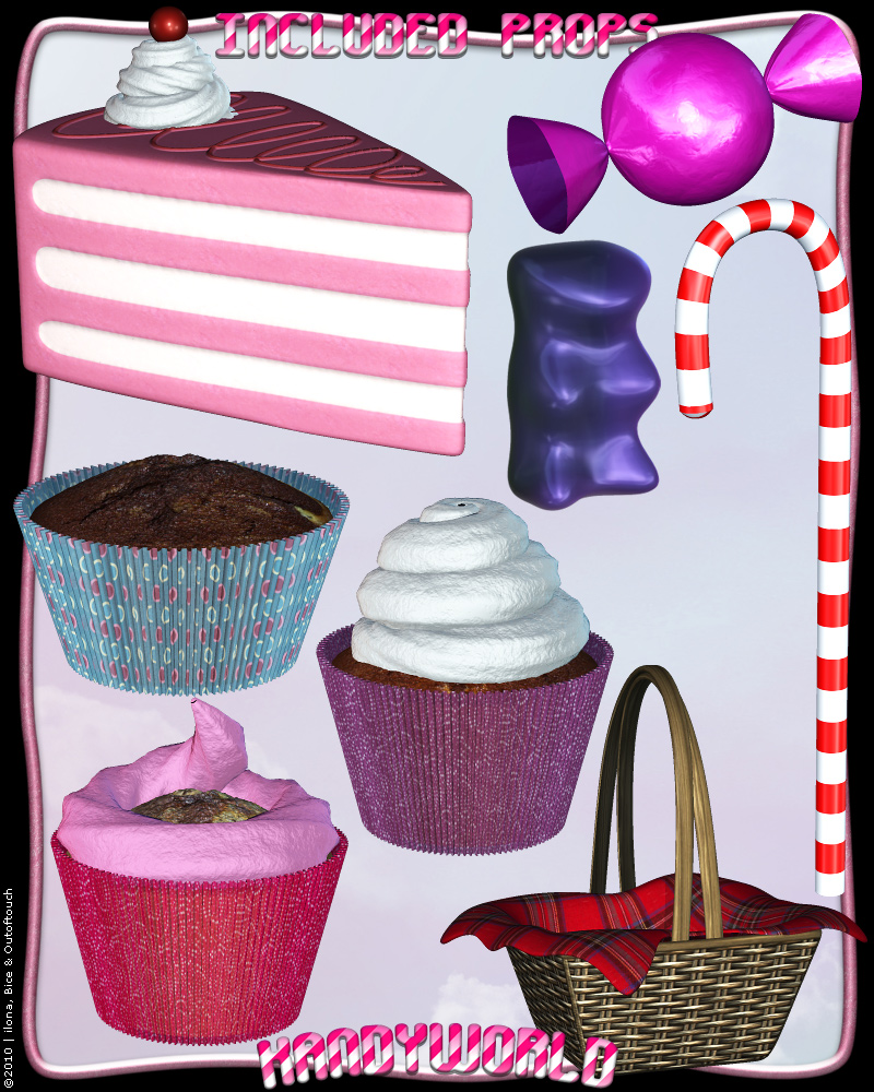 Kandyworld: Props'n'Poses for V4 by N/A