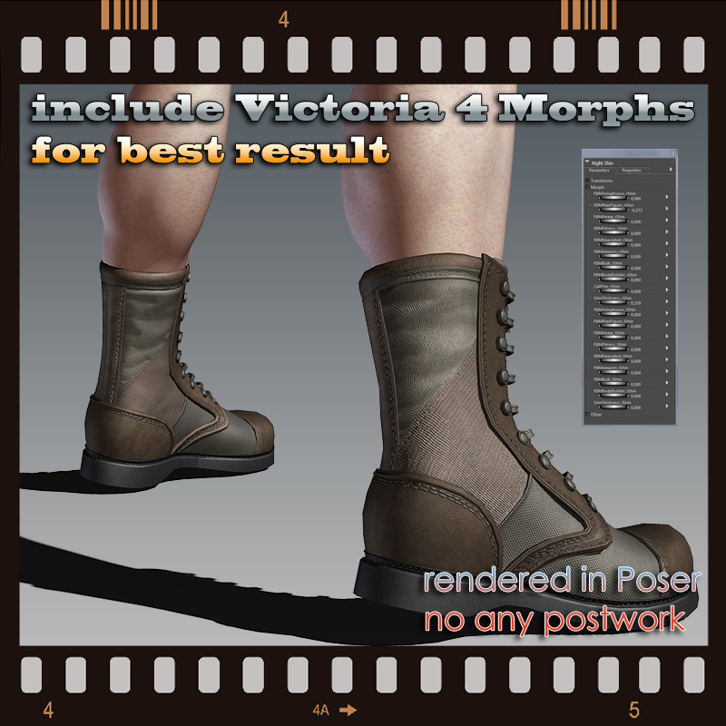 Slide3D Boots for V4 and M4 by N/A