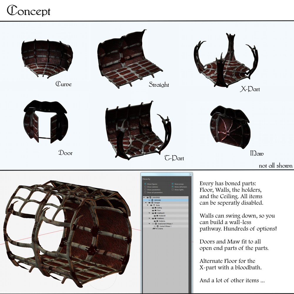 Underworld: Hell Corridor Construction Set by N/A