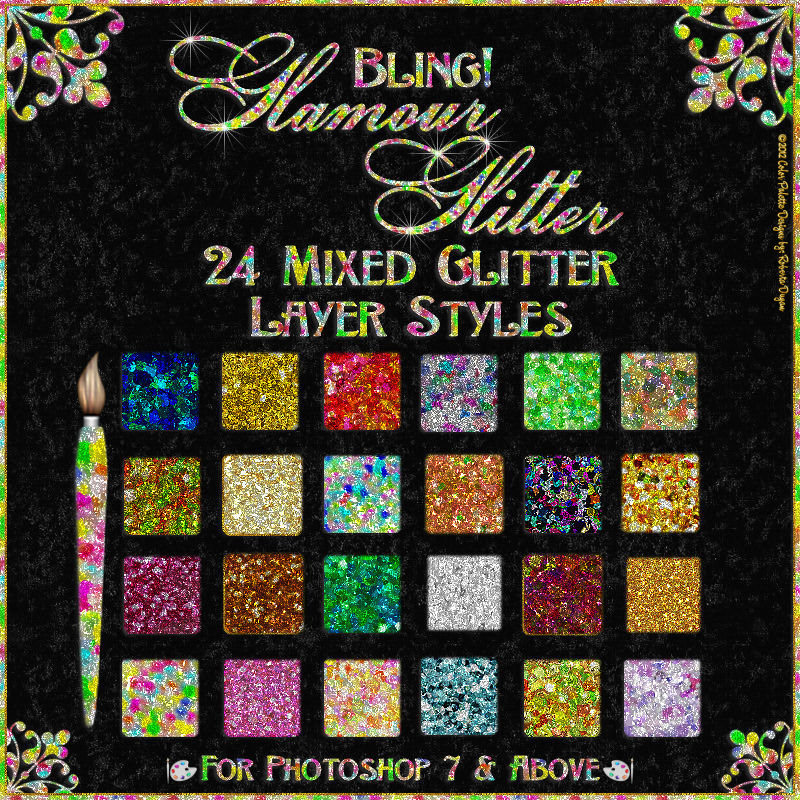 Bling - GLAMOUR GLITTER (Mixed) Styles by fractalartist01 by N/A