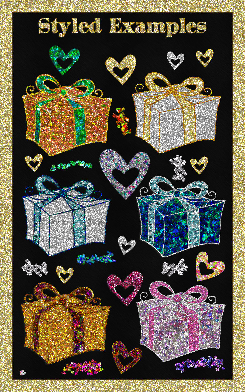 Bling - GLAMOUR GLITTER (Mixed) Styles by fractalartist01 by N/A
