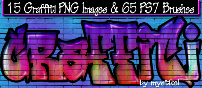 Graffiti png and brushes by N/A
