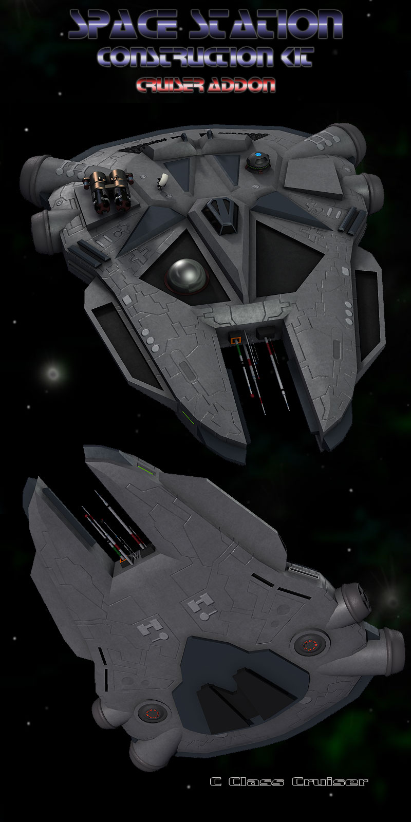 Cruiser for Space Station Construction Kit by N/A