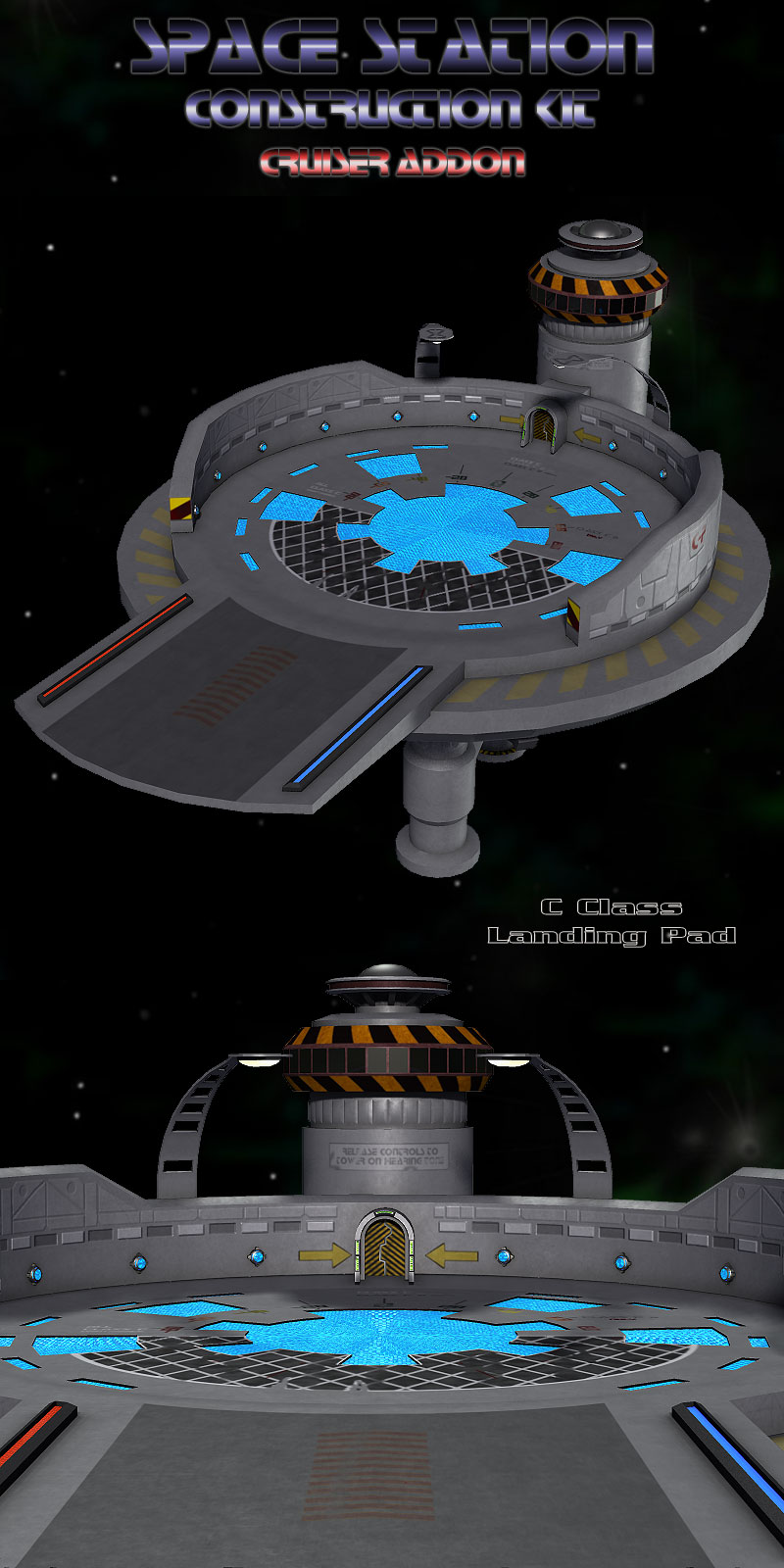 Cruiser for Space Station Construction Kit by N/A