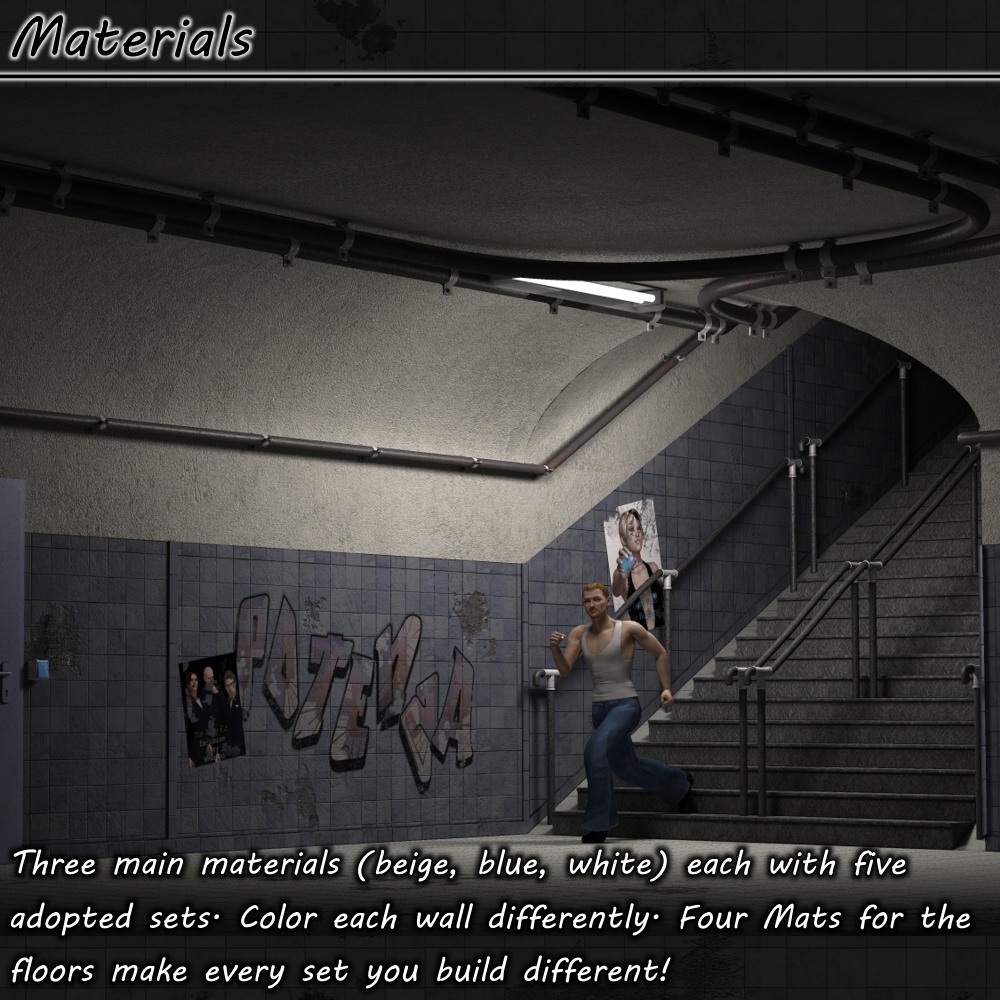 Basement and Subway Construction Set by 3-D-C by N/A