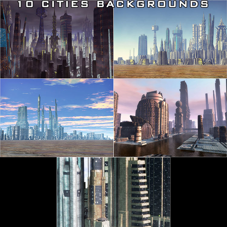 10 Cities Backgrounds by N/A
