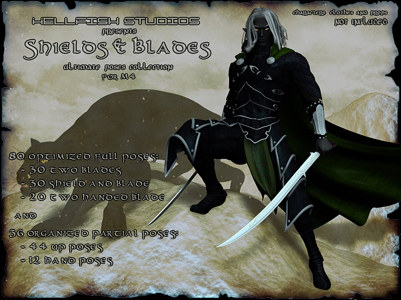 Shields and Blades Ultimate Pose Collection for M4 by N/A