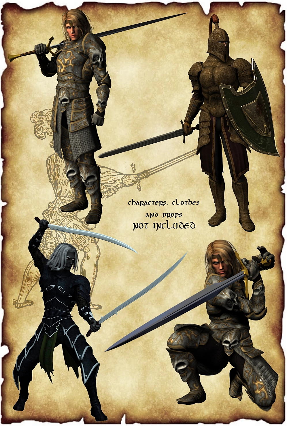 Shields and Blades Ultimate Pose Collection for M4 by N/A
