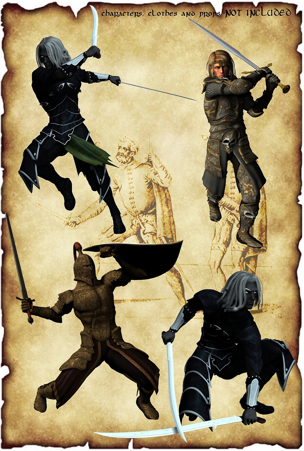 Shields and Blades Ultimate Pose Collection for M4 by N/A