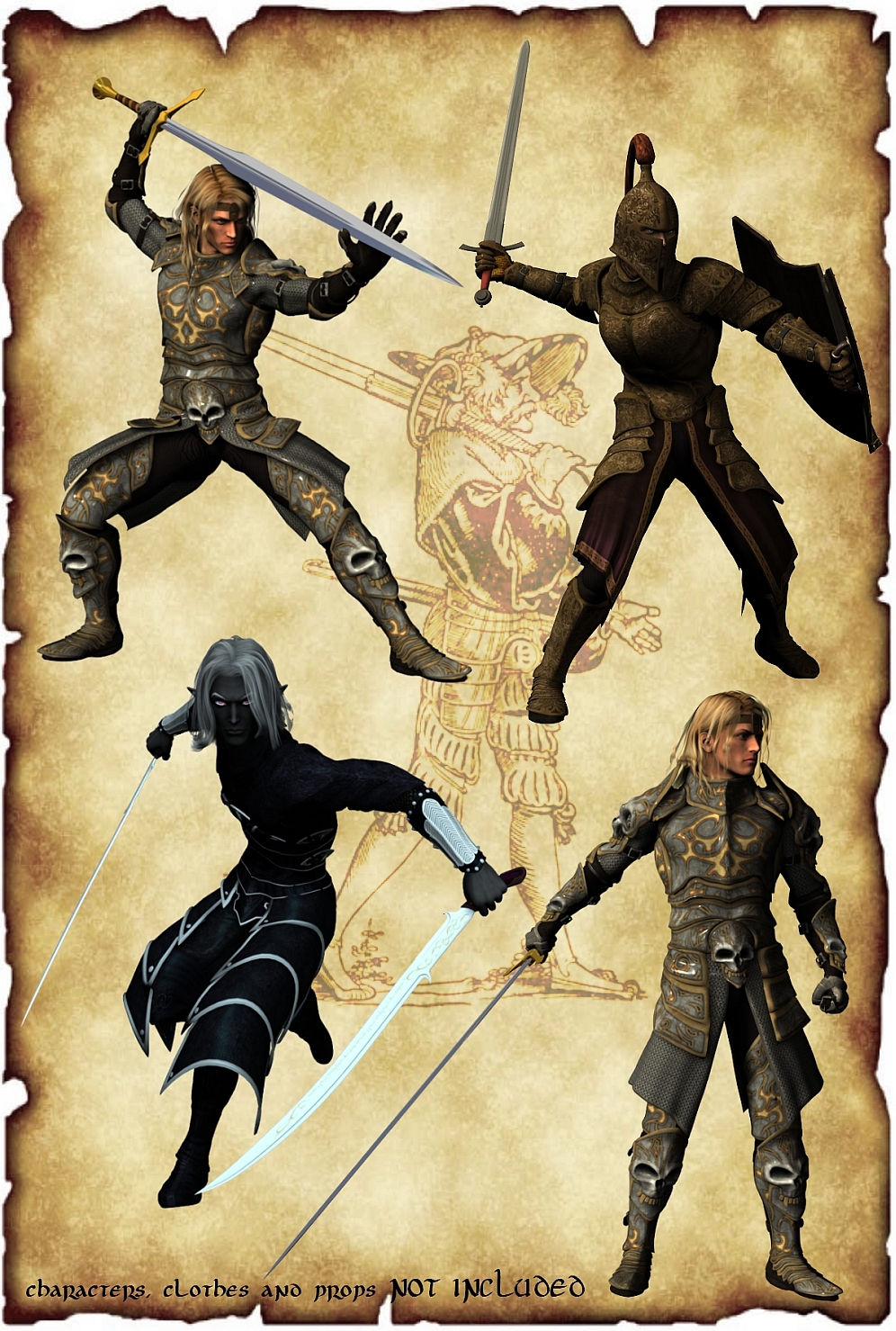 Shields and Blades Ultimate Pose Collection for M4 by N/A