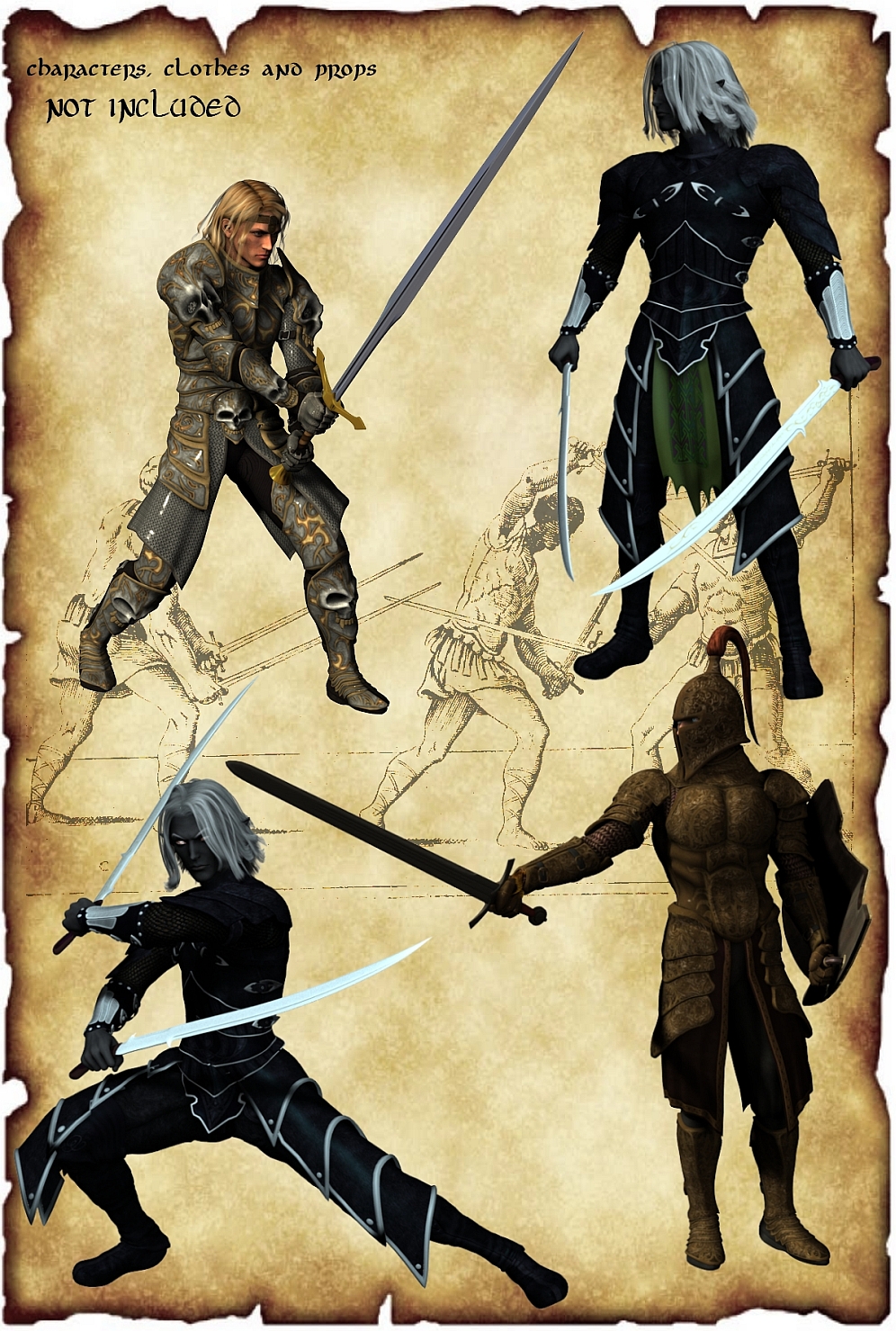 Shields and Blades Ultimate Pose Collection for M4 by N/A
