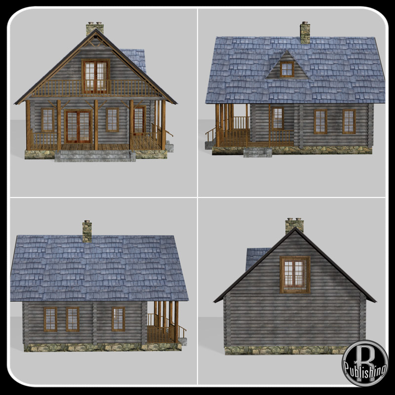 M15 Rustic Cabin (Poser & OBJ) by N/A