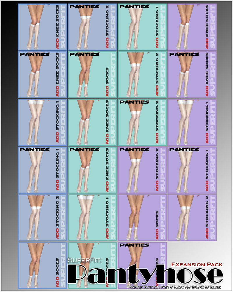 SuperFit: Pantyhose - White - ExpansionPack by N/A