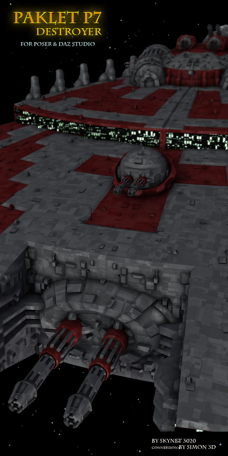 Paklet P7 Destroyer: Poser,OBJ,3DS,MAX by N/A