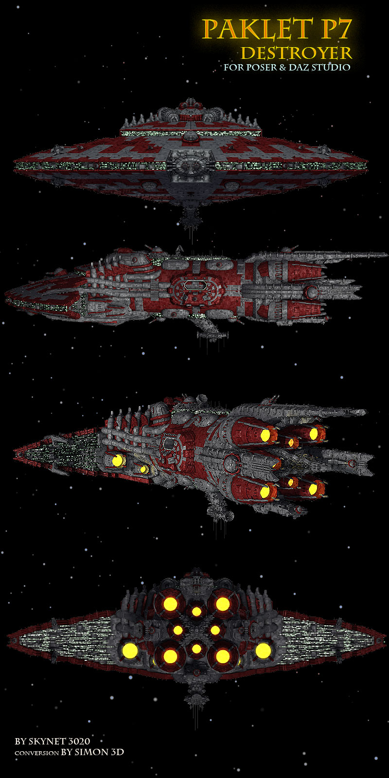 Paklet P7 Destroyer: Poser,OBJ,3DS,MAX by N/A