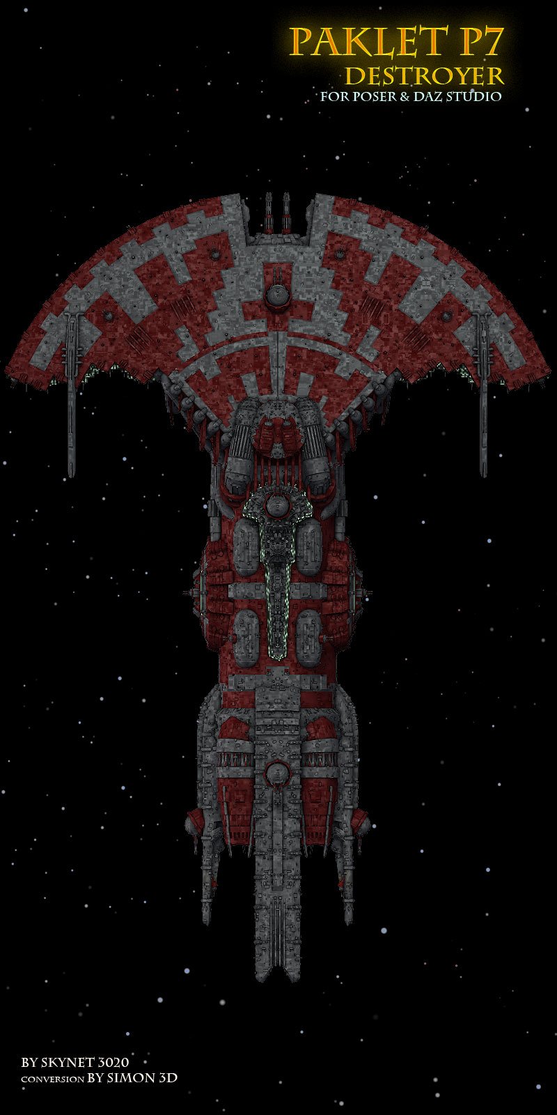 Paklet P7 Destroyer: Poser,OBJ,3DS,MAX by N/A