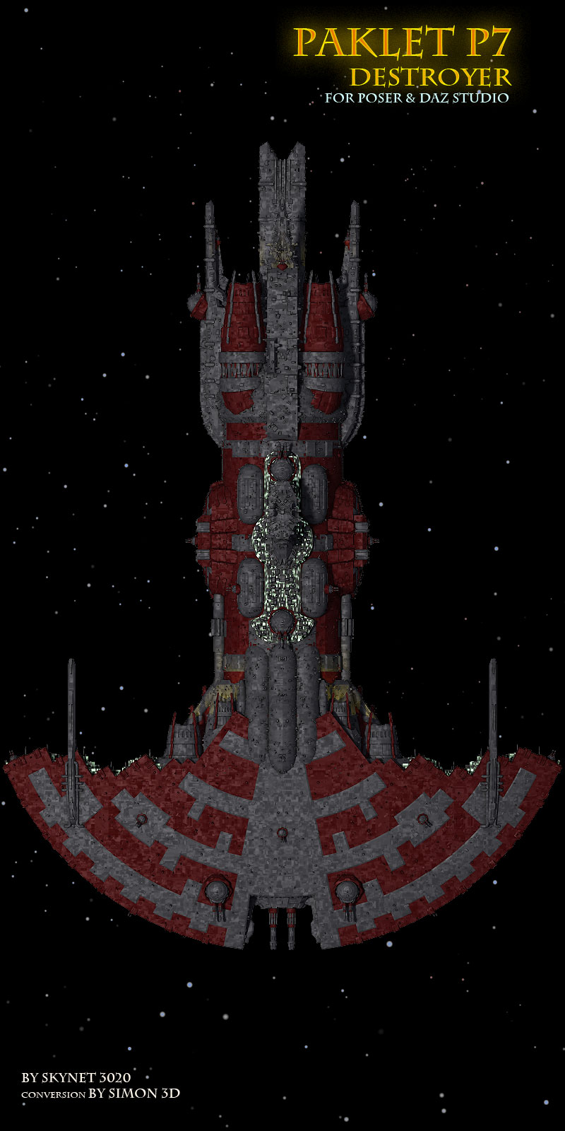 Paklet P7 Destroyer: Poser,OBJ,3DS,MAX by N/A